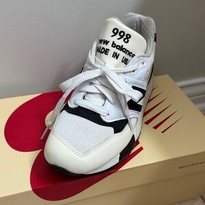 New Balance 998 Sneakers in White and Black